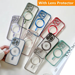 Stylish MagSafe-Compatible Clear Case for iPhone 15 and 14