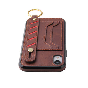 PU Leather Wallet Case with Finger Ring for iPhones – Storevon