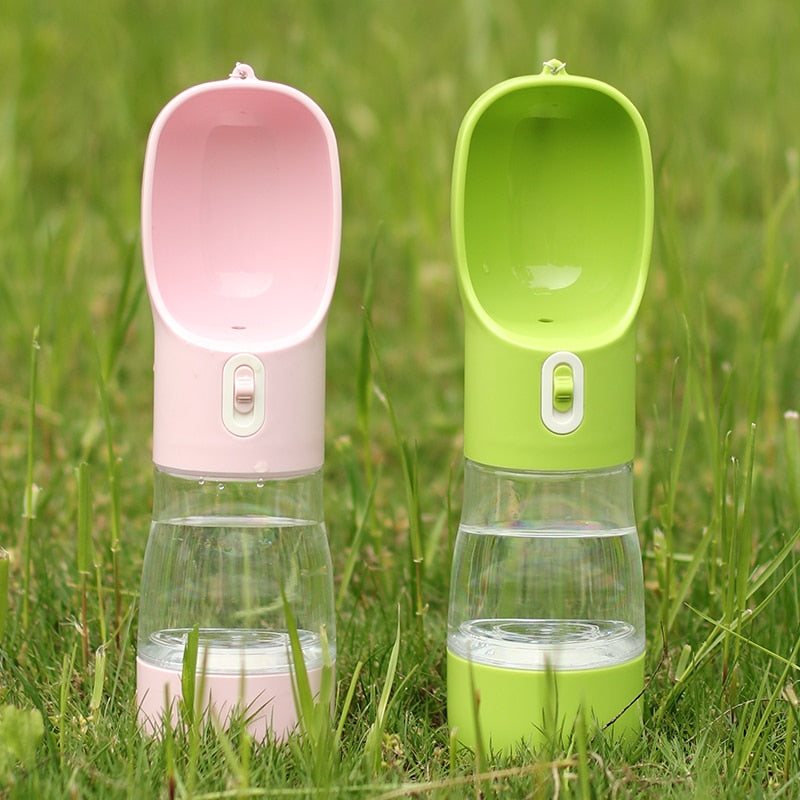 Premium Dog Water Bottle - Portable Food Bowl