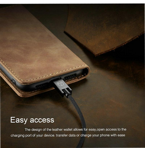 Premium PU Leather iPhone Wallet Flip Case