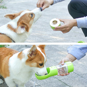 Premium Dog Water Bottle - Portable Food Bowl